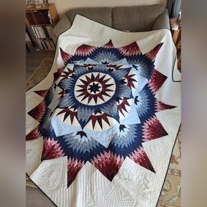 Hand Quilted Amish Made King Size Quilt
